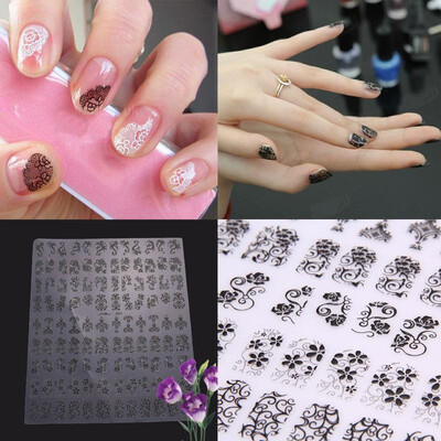 

108pcs 3D DIY Flower Design Nail Art Stickers Flower Manicure Tips Decals