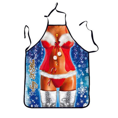 

Gobestart Women And Mens Christmas Print Snowflake Cooking Kitchen Halter Apron