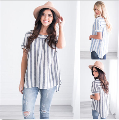

Fashion Women Ladies Summer Loose Short Sleeve Casual Shirt Tops Blouse T-Shirt