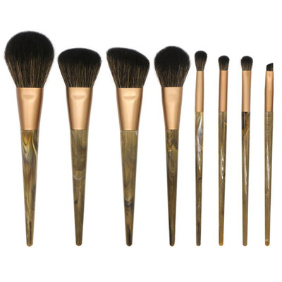 

8Pcs Professional Makeup Brushes Set Goat Hair Blush Powder Highlight Repair Capacity Make Up Brush Kits New Hot