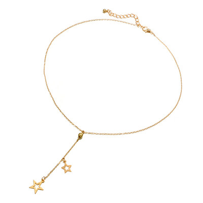 

Tocona Fashion Bohemia Gold Circle Chain Layered Necklace Star Embellishmen Charm Women Necklace Jewelry Accessories 2615