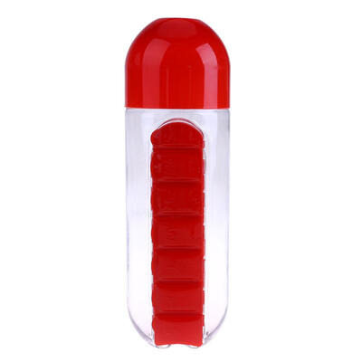 

600ml Creative Pills Cup Daily Pill Box Organizer Plastic Drinking Bottles