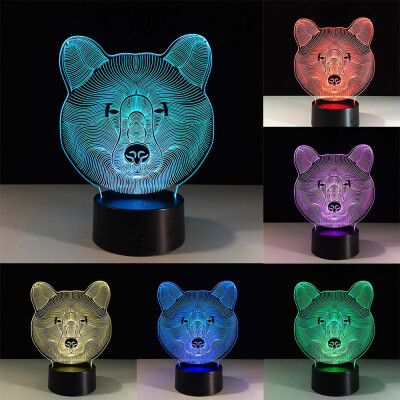 

〖Follure〗3D illusion Visual Night Light 7 Colors Change LED Desk Lamp Bedroom Home Decor