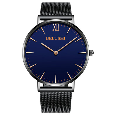 

New ultra-thin mens watch belt waterproof wrist watch student fashion Korean fashion sports quartz watch