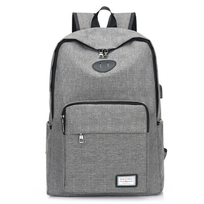 

USB backpack mens casual large-capacity canvas travel bag fashion trend bag computer bag