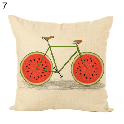 

Fruit BikeBus Printed Cushion Cover Pillow Case Home Cafe Sofa Bed Car Decor