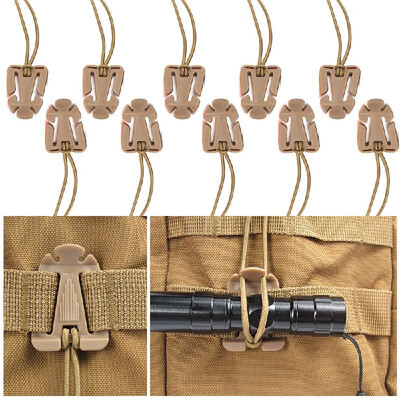 

10 Pieces Tactical Gear Strap Clip for Molle Backpack Webbing Attachments D Ring Hook Tactical Vest Belt