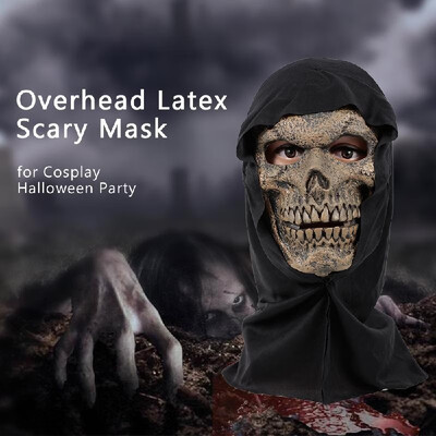 

Cosplay Halloween Mask Overhead Latex Witch Face Costume Scary Mask Trick Game Toy