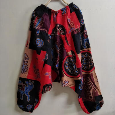 

Cotton Linen Men Loose Harem Pants Print Retro Drop Crotch Cross-pants Hip-hop Casual Wide-leg Large Size Bloomers Trousers Male