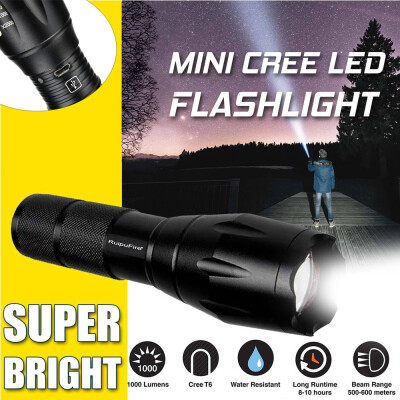 

Saidsome 5000LM T6 Zoomable Flashlight Lamp Hand Torch USB Charge Outdoor Tactical flashlight lamp