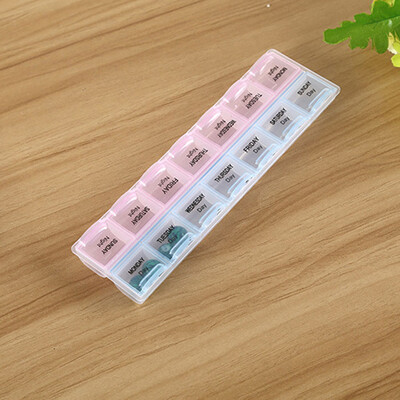 

JPGIF 7 Day Pill Box Medicine Tablet Dispenser Organizer Weekly Storage Case for AM PM