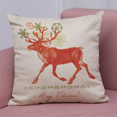 

Tailored New Christmas Cotton Linen Pillow Case Sofa Cushion Cover Home Decor