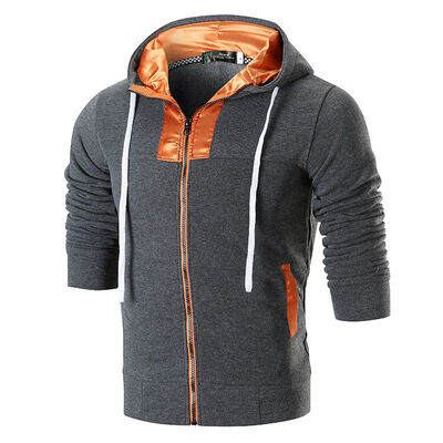 

Fashion Men Zip Up Hoodie Cotton Blend Full Hooded Pocket Sweatshirt Soft Tops