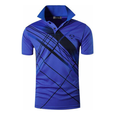 

Mens Sportswear Breathable Quick-drying Short Sleeve T Shirt Summer High Elastic Polo Shirts