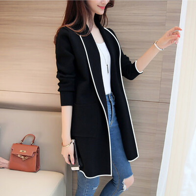

Women Fashion Open Front Casual Long Trench Coat Slim Jacket Cardigan Elegant Ladywear