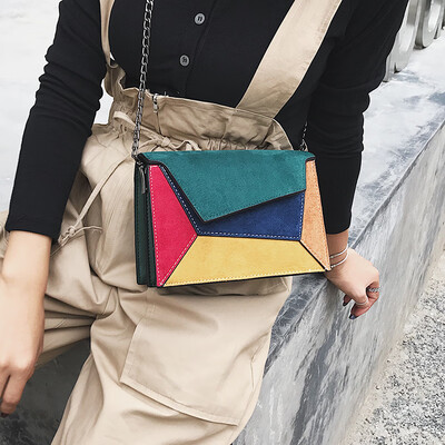

Chic bag female 2019 new wave Korean version of the ins super fire wild scrub small square bag port wind retro Messenger bag