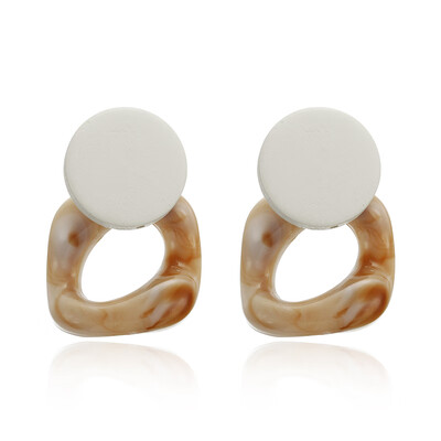 

Handmade Vintage Fashion Resin Earrings for Women 2019 Big Geometric Acrylic Drop Earring for Girls Party Simple Trendy Jewelry