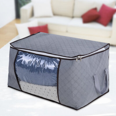 

Bamboo Carbon Fibre Storage Bag with Zipper Large Durable Foldable for Clothes