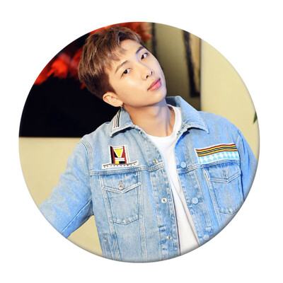 

KPOP Bangtan Boys BTS LightBoy With Luv Brooch Pin Badge For Clothes Hat Bag