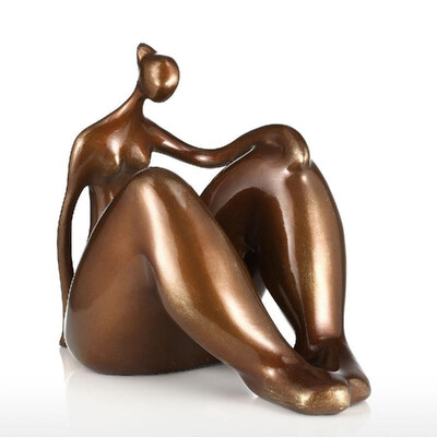 

Plump Woman- Thinking Tomfeel Resin Sculpture WomanHome Decoration Original Design Fat Woman