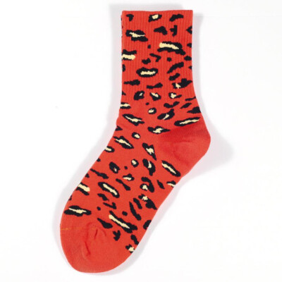 

Womens Casual Ankle High Socks Breathable Cotton Comfortable Leopard Print Long Socks