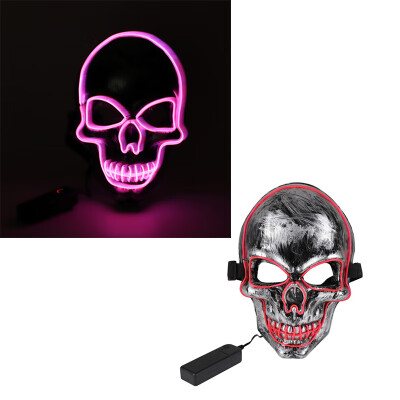 

Halloween EL Wire Light Up Mask Scary Skull Shaped Mask For Adult Halloween Party Cosplay Costume Supplies