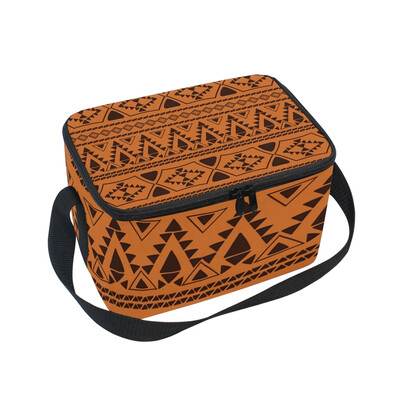 

ALAZA Insulated Lunch Box Retro Pattern Lunch Bag for Men Women Portable Tote Bag Cooler Bag