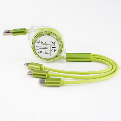 

3-in-1 data cable Charging cable Applicable to Apple multi-function telescopic data cable 3 in 1 usb Android Typec