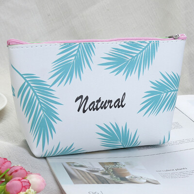 

Toponeto Cosmetics Bag Portable Leather Printed Waterproof Makeup Bag for Shopping 1pc