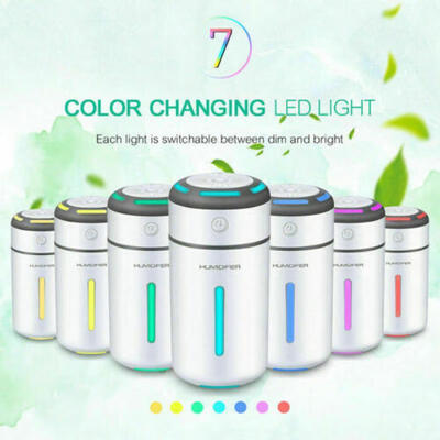 

USB Portable Mini LED Humidifier Car Air Purifier Oil Aroma Diffuser Cool Mist