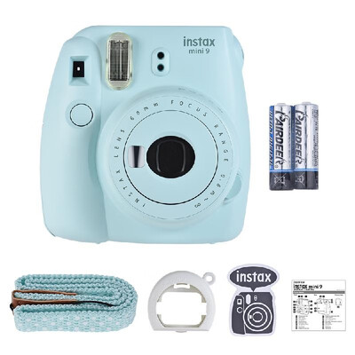 

Fujifilm Instax Mini 9 Instant Camera Film Cam with Selfie Mirror 2pcs Battery Lime Green