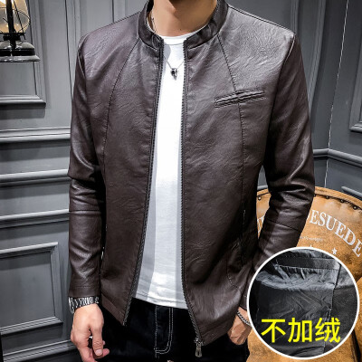 

KSENV leather jacket 2019 autumn new men short warmth self-cultivation lapel 11246