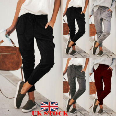 

UK Womens Skinny Leggings Plain Solid Stretch Slim Pencil Pants Jegging Trousers