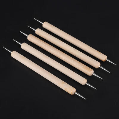

Greensen 5 Pcs Special Leather Craft Tool Double Head Leather Drawing Pen Sculpture Tool