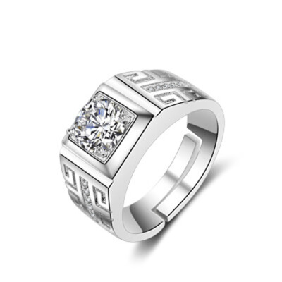 

Ring Cute Mens Ring Available Crystal Zircon Open Ring Jewelry Open Beautiful Crystal Zircon Diamond Ring Big Silver