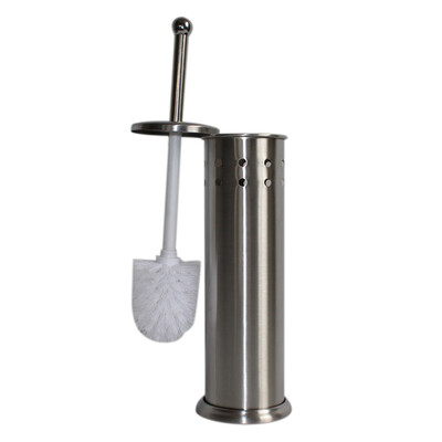 

Vented Stainless Steel Toilet Bowl Brush Holder Bathroom Cleaning Tool Set Home Cleaner with Base