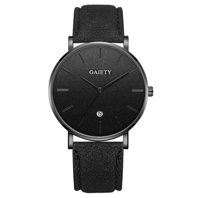 

Gobestart Fashion Simple Simple Casual Calendar Business Leather With Strap Mens Watch