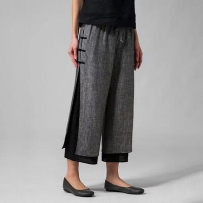 

Women Summer Loose Long Pants Palazzo Harem Holiday Boho Trouser Vintage Casual