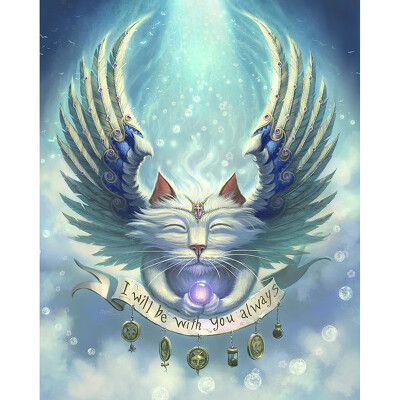 

A Cat With Wing 5D DIY Diamond Painting Fantasy Full Square Diamond Embroidery Sale Rhinestones Mosaic Animal Decor Painting