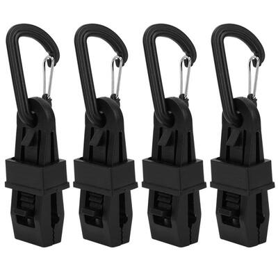 

Greensen 4PCS Tents Awning Wind Rope Clamp with D-Shape Carabiner Hook Camping Climbing Accessory