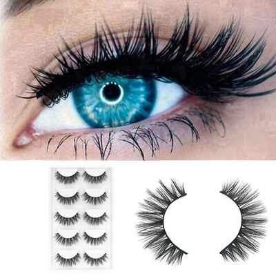 

〖Follure〗5Pair Luxury 3D False Lashes Fluffy Strip Eyelashes Long Natural Party
