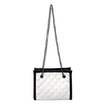 

2pcsset Women Lattice Shoulder Handbags Clutch Leather Chain Crossbody Bag