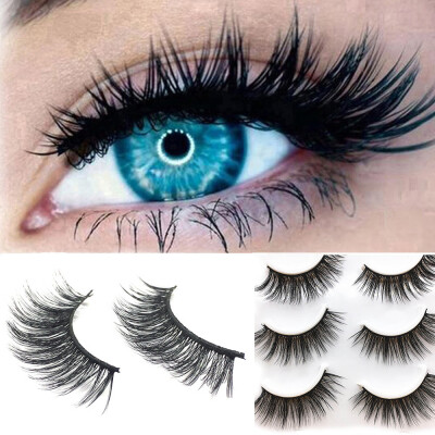 

〖Follure〗3 Pair Luxury 3D False Lashes Fluffy Strip Eyelashes Long Natural Party