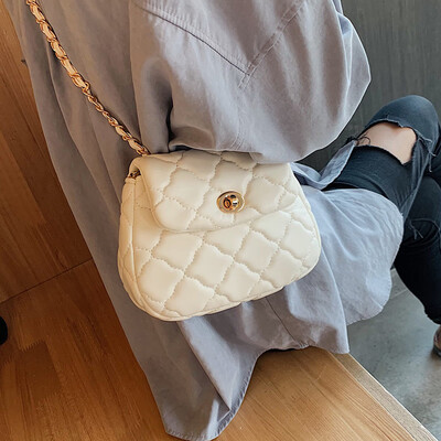 

New small bag temperament rhombic chain bag handbags new 2019 small incense winds ins super fire shoulder Messenger bag