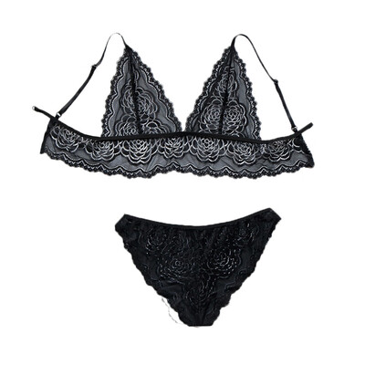 

Toponeto Fashion Women Flower Lace Push Up Top Bra Underpant Set Sexy Lingerie Sleepwear