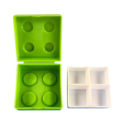 

Portable 4 Grids Building Block Pill Case Kids Travel Capsule Storage Box