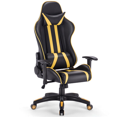 

High Back Reclining Racing Gaming Chair-Yellow