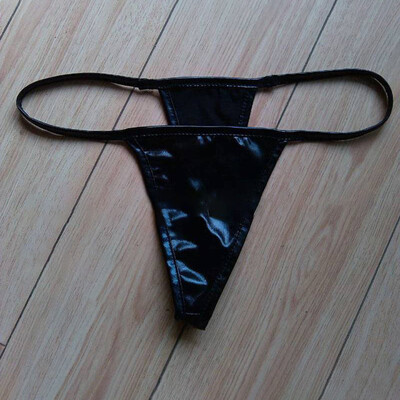 

Women Thong Ladies Panties Underwear Faux Leather G-Strings Bikini Thong