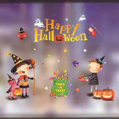 

Halloween Window Clings Decals Window Stickers Halloween Decorations Kit For Kids Rooms Bar Party Wall Sticker Home Decor