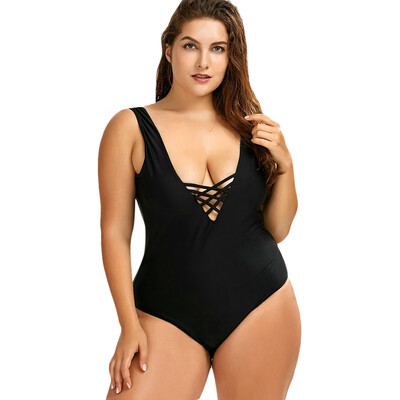 

Cutout Open Back Plus Size One Piece Swimwear